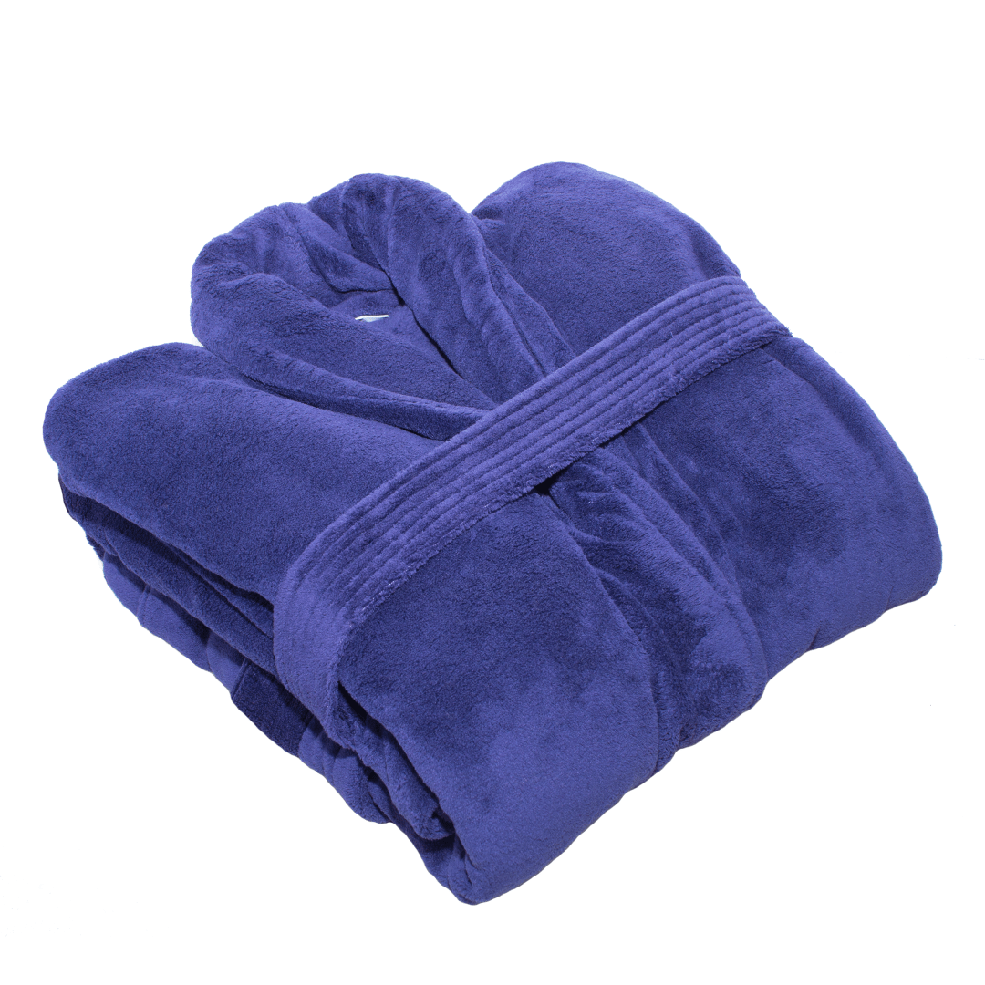 Coral Fleece Bathrobe - 100% Polyester Fleece - Image 5