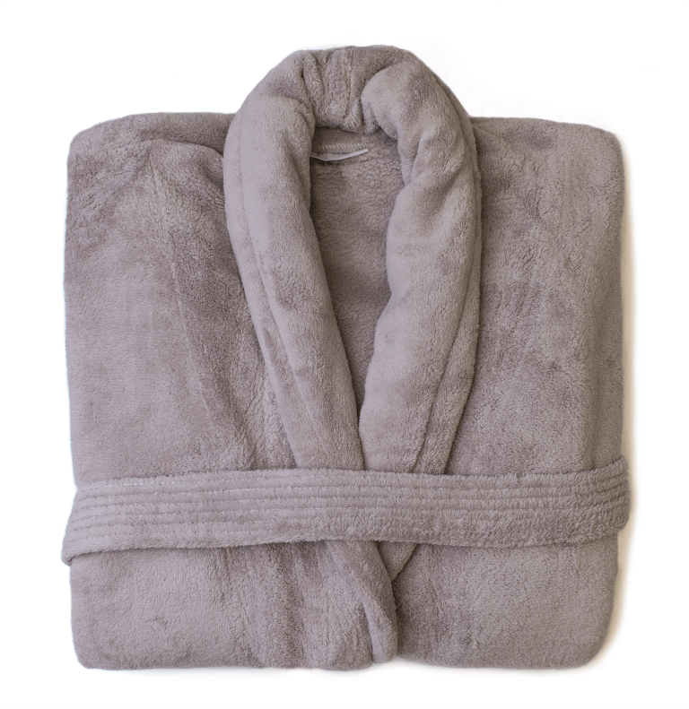 Coral Fleece Bathrobe - 100% Polyester Fleece - Image 6